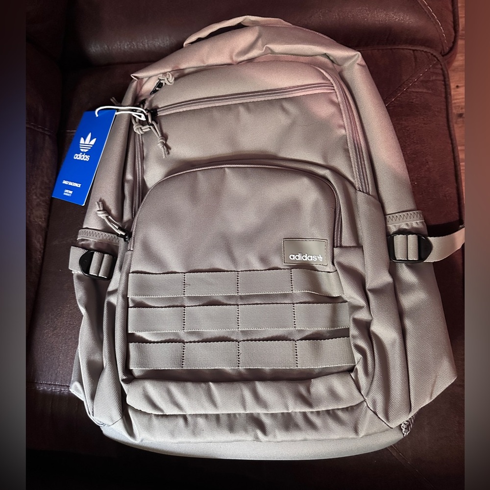 Adidas Backpack in Beige‎ ,holds 16” laptop NWT
